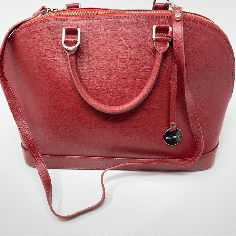 Pulicati Genuine Leather Italy Red Handbag - Picture 2 of 14